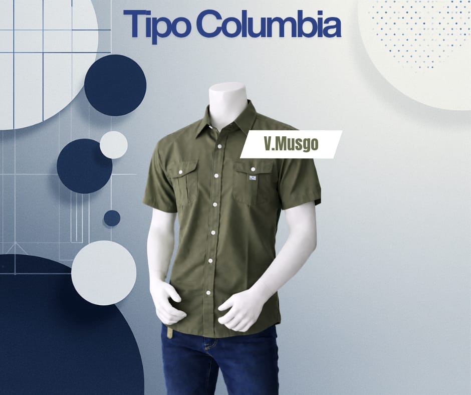 Camisa tipo columbia MC / Hombre