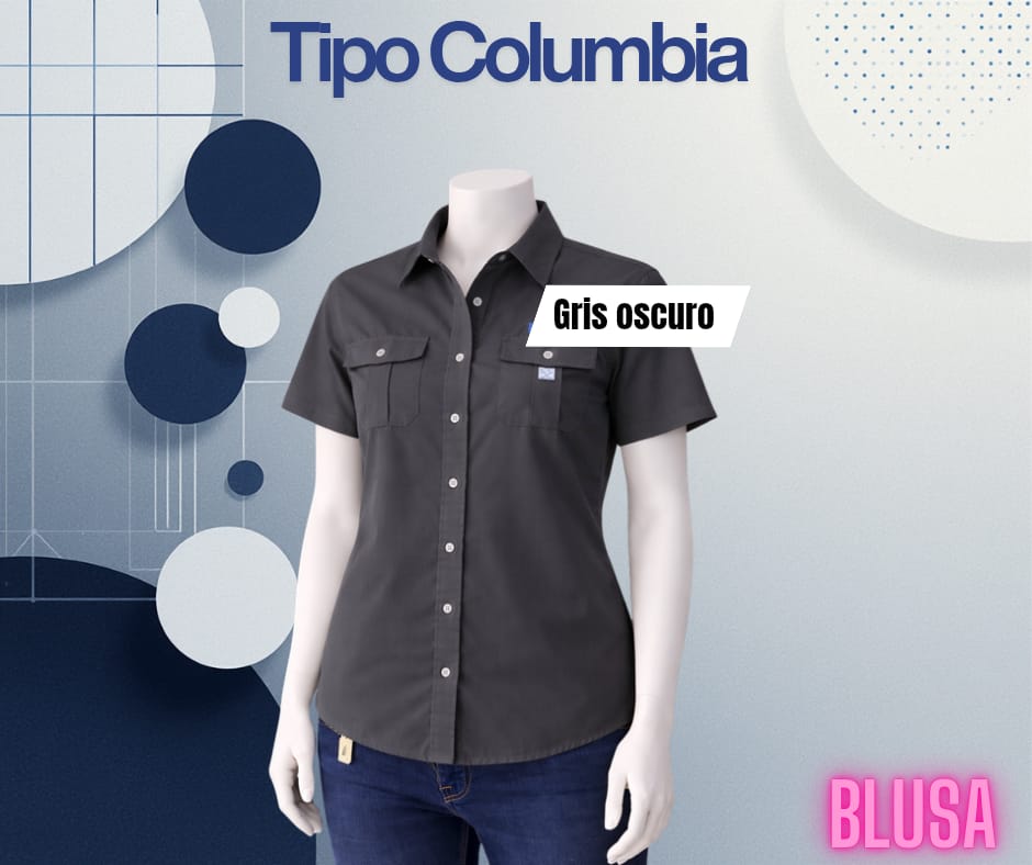 Camisa tipo columbia MC / Mujer
