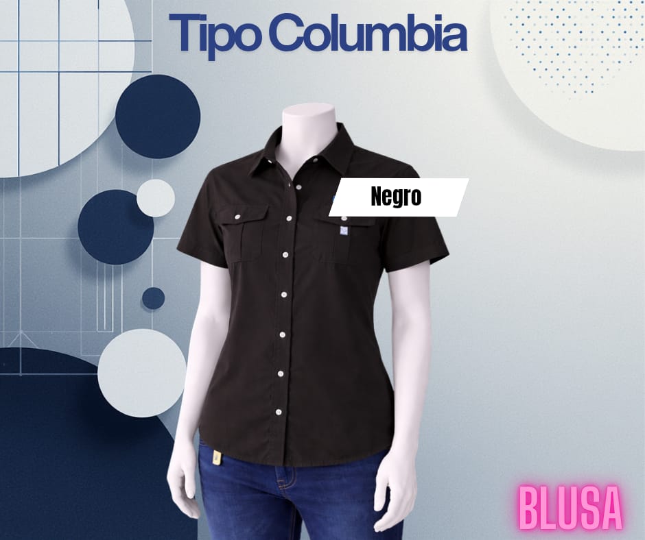 Camisa tipo columbia MC / Mujer