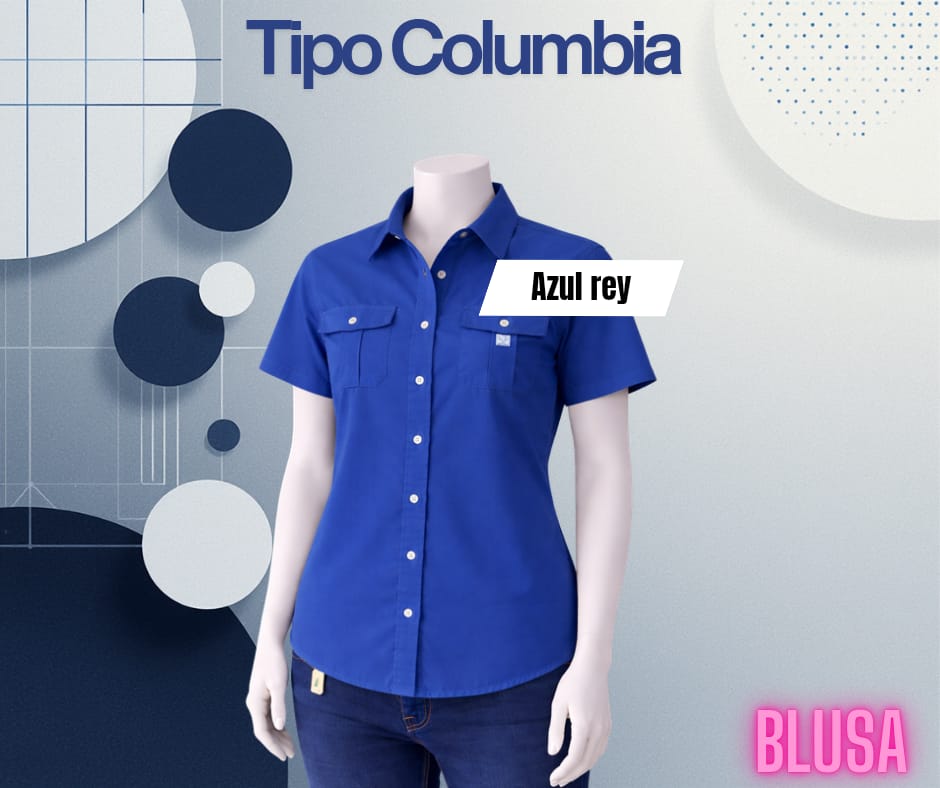 Camisa tipo columbia MC / Mujer
