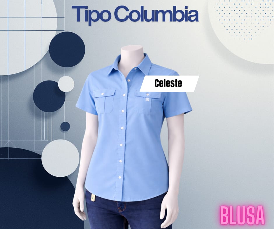 Camisa tipo columbia MC / Mujer