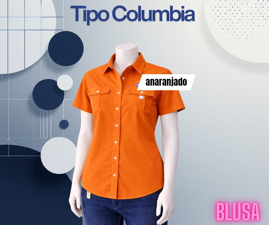 Camisa tipo columbia MC / Mujer