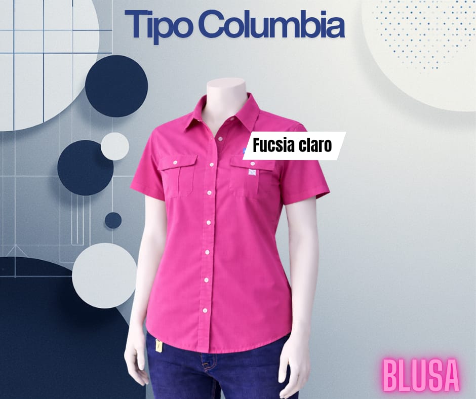 Camisa tipo columbia MC / Mujer