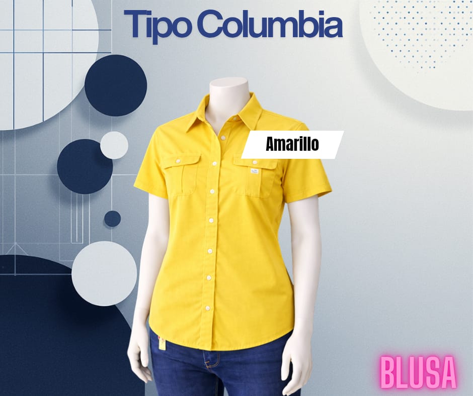 Camisa tipo columbia MC / Mujer