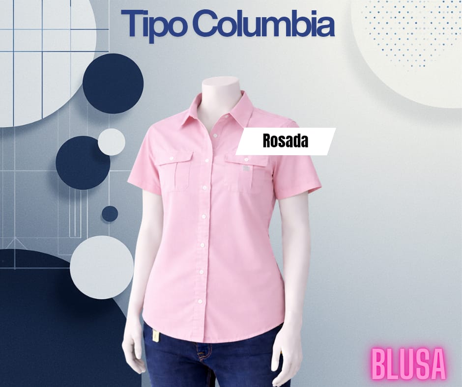 Camisa tipo columbia MC / Mujer