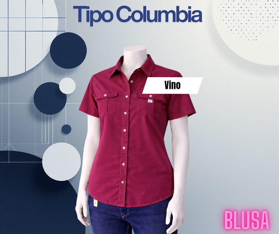 Camisa tipo columbia MC / Mujer
