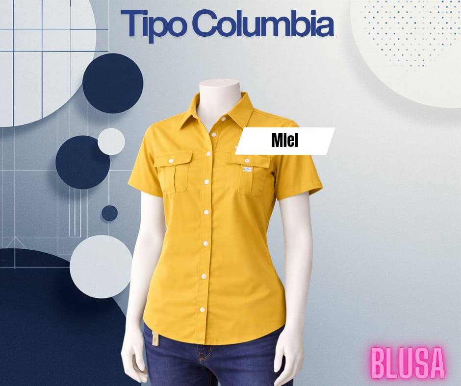 Camisa tipo columbia MC / Mujer