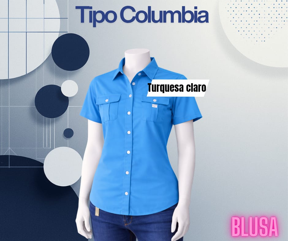 Camisa tipo columbia MC / Mujer