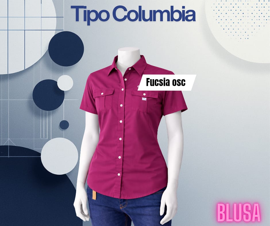 Camisa tipo columbia MC / Mujer