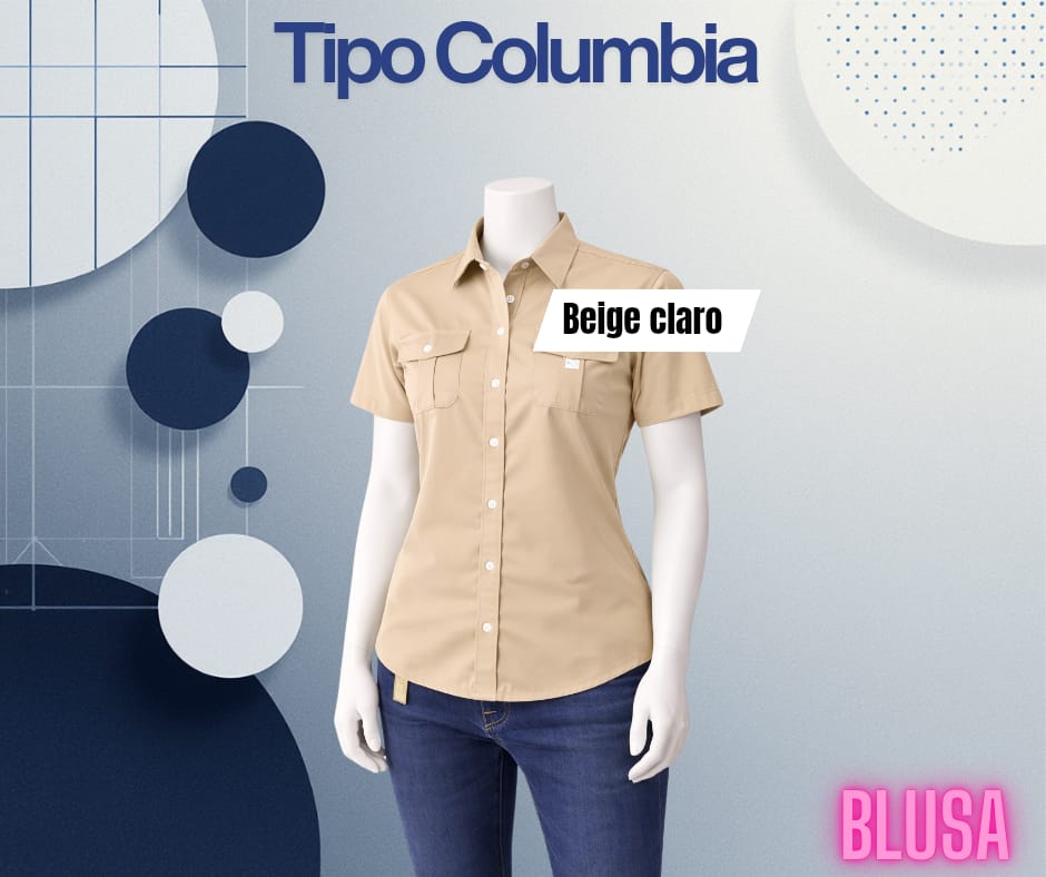 Camisa tipo columbia MC / Mujer