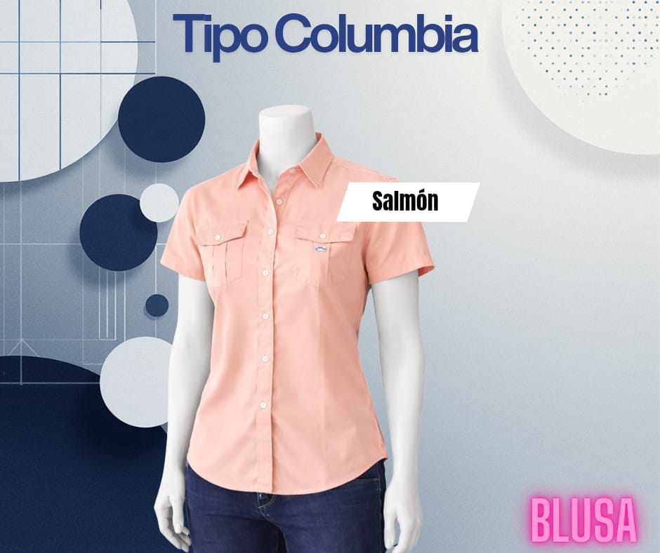 Camisa tipo columbia MC / Mujer