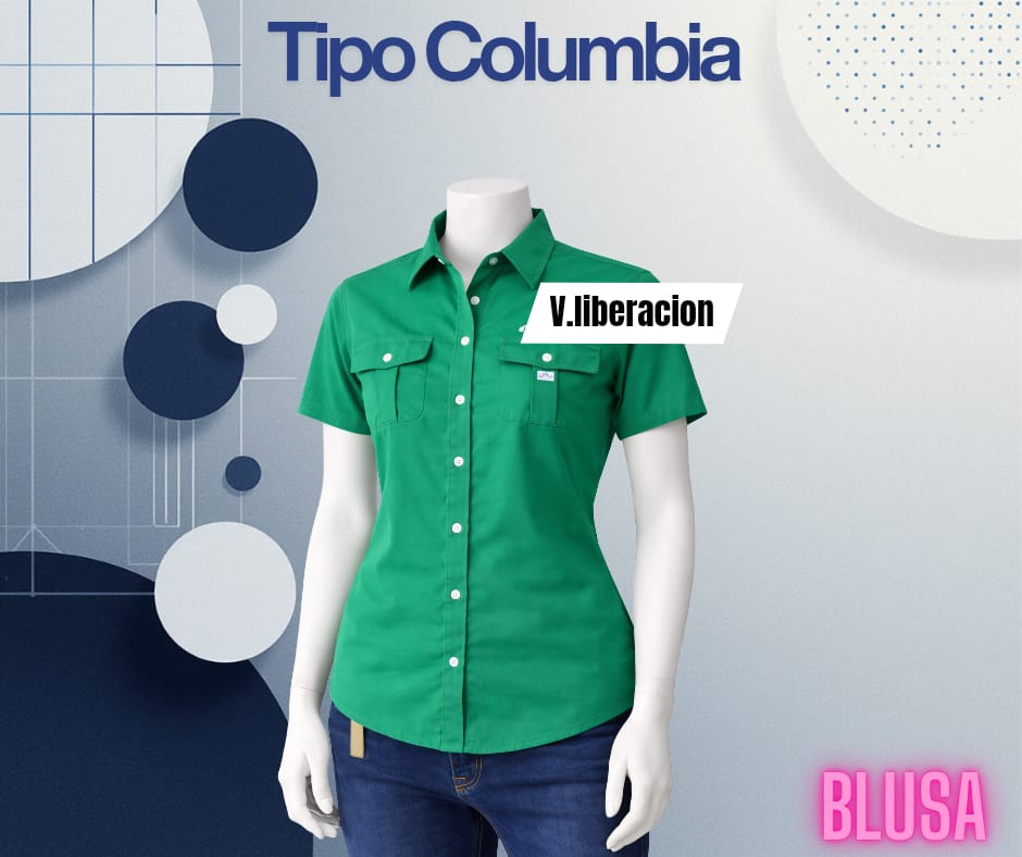 Camisa tipo columbia MC / Mujer