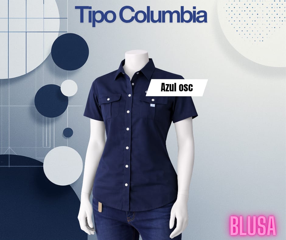 Camisa tipo columbia MC / Mujer