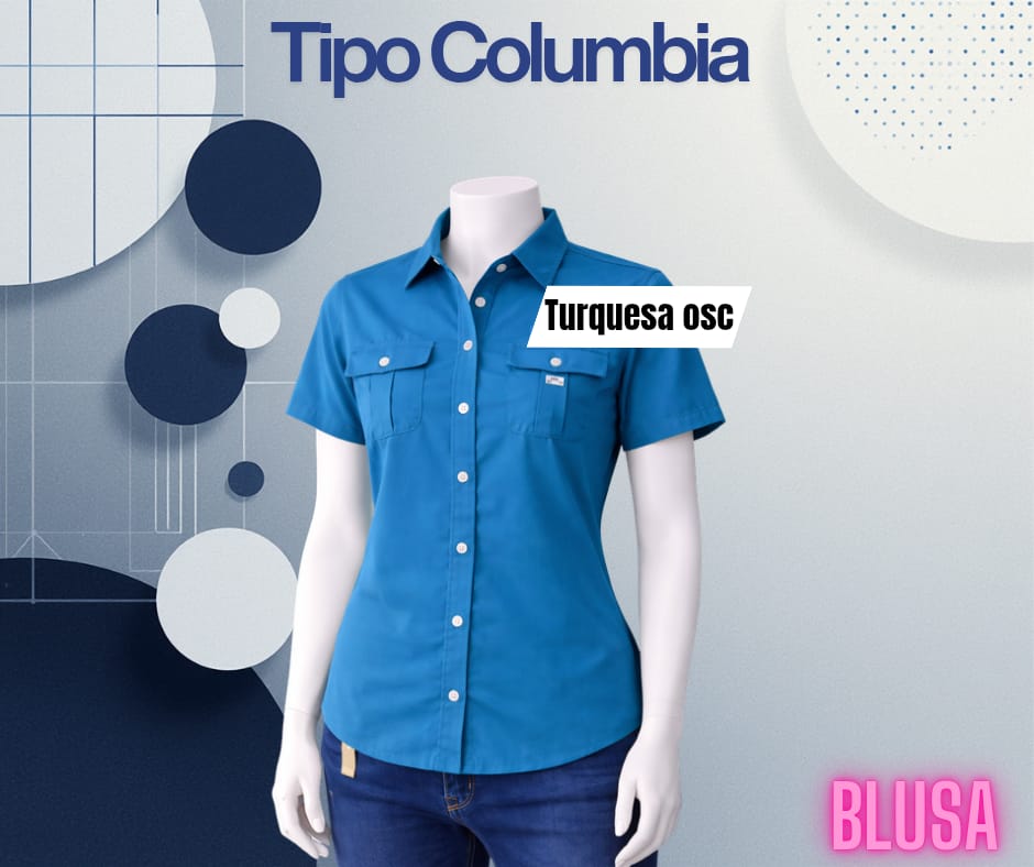 Camisa tipo columbia MC / Mujer